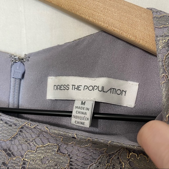 Dress The Population Ash Lace Long Sleeve Mini Dress - Picture 6 of 10